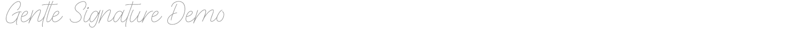 Gentle Signature font preview